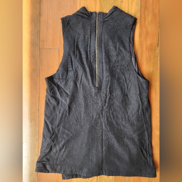 Helmut Lang L black drape top viscose GUC with snags - Picture 4 of 11